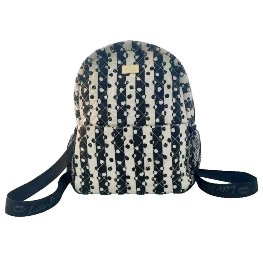 Betsey Johnson Backpack LBlizzy Polka-dot White Black Polkadot Bag Luv Betsey